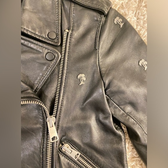 All saints palm tree black
leather jacket Jacket size XS - Picture 7 of 9